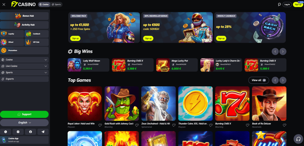 F7 Casino screenshot