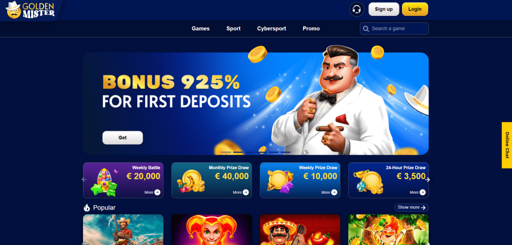 Golden Mister Casino screenshot