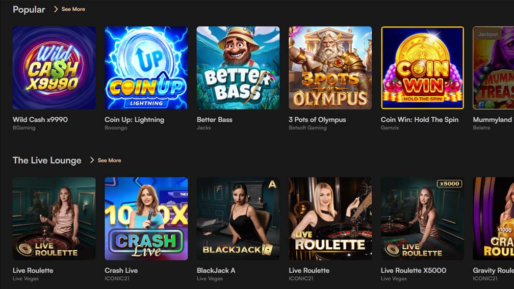 Harry Casino games screenshot