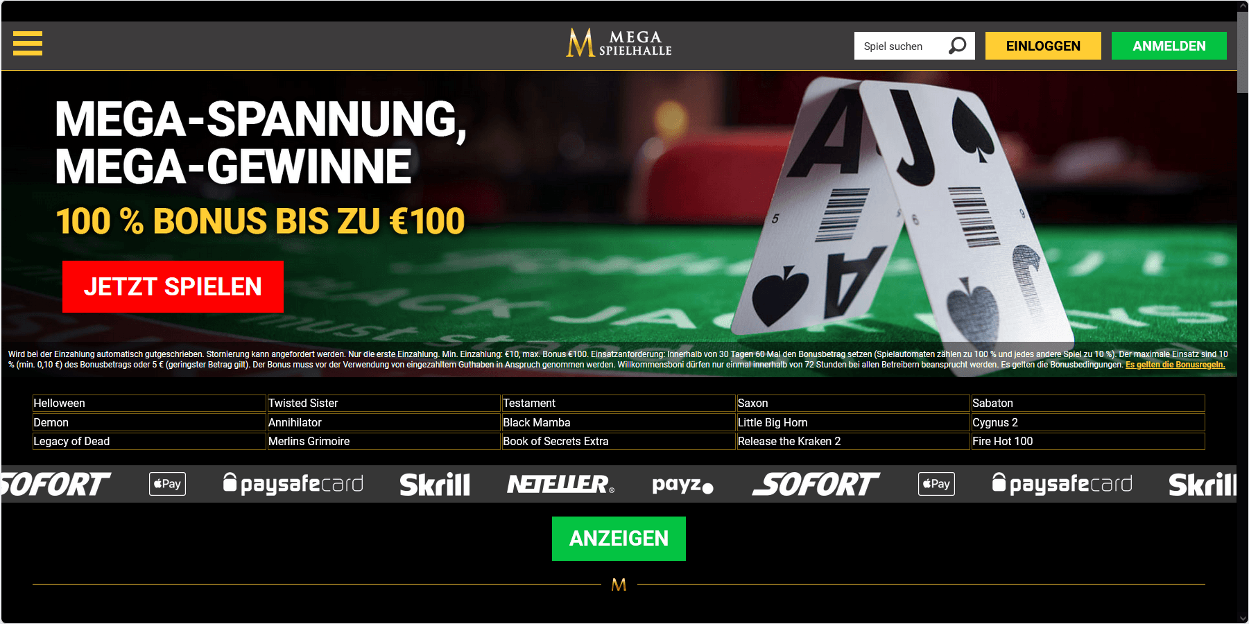Mega Casino Screenshot